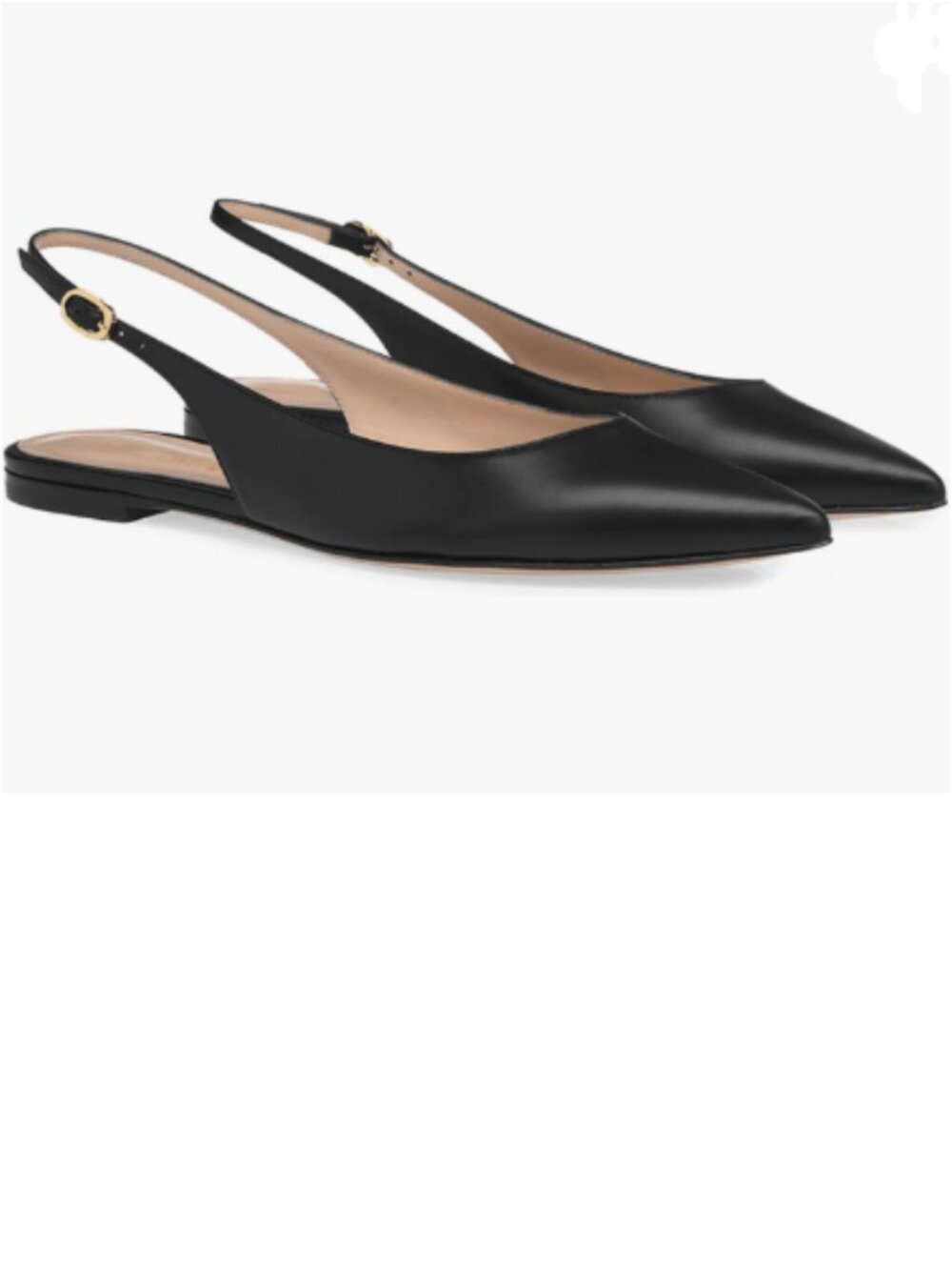 FOWT Black Pointed Toe Slingback Buckle Comfort Casual Daily Mules Shoes Ladies